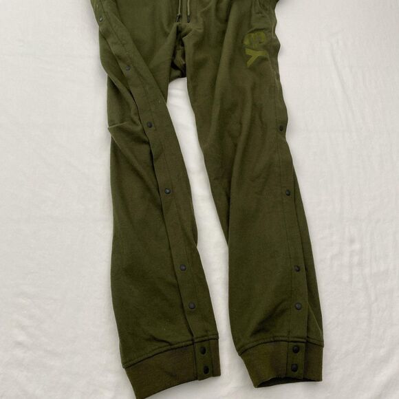 Y-3 Yohji Yamamoto Pants Mens Large Green Wool Snap Button Joggers FW57944 - Picture 5 of 12